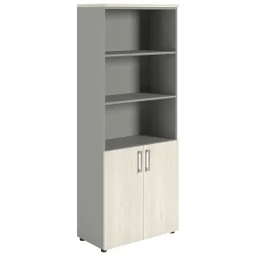 шкаф nw 2080/2 полузакрытый белое дерево/серый