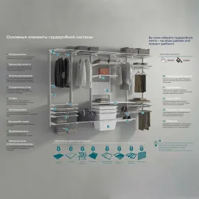 рельс несущий практик home gr-126 белый