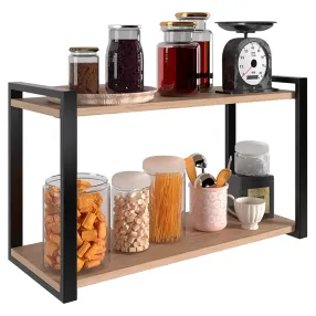 полка home-2 вяз натуральный/чёрный